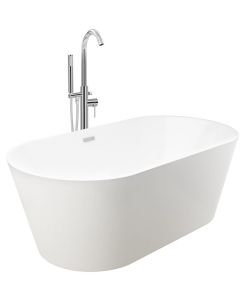Vasca da Bagno Indipendente con Rubinetto 220 L 118,5cm Argento