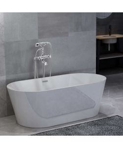 Vasca da Bagno Indipendente con Rubinetto 220 L 99,5 cm Argento