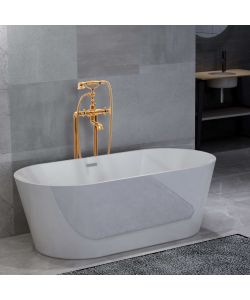 Vasca da Bagno Indipendente con Rubinetto 220 L 99,5 cm Oro