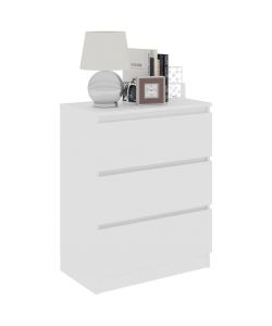 Credenza Bianca 60x35x76 cm in Legno Multistrato