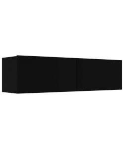 Mobile TV Nero 120x30x30 cm in Truciolato