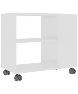 Tavolino da Salotto Bianco 70x35x55 cm in Legno Multistrato