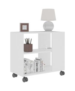 Tavolino da Salotto Bianco 70x35x55 cm in Legno Multistrato