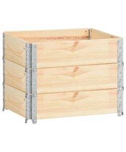 Collari per Pallet 3 pz 60x80 cm in Legno Massello di Pino