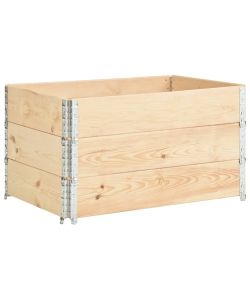 Collari per Pallet 3 pz 50x100 cm in Legno Massello di Pino