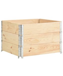 Collari per Pallet 3 pz 100x100 cm in Legno Massello di Pino