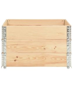 Collari per Pallet 3 pz 100x100 cm in Legno Massello di Pino