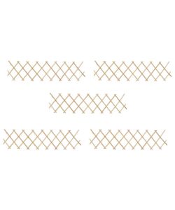 Recinzione a Traliccio 5 pz in Legno di Abete 180x30 cm