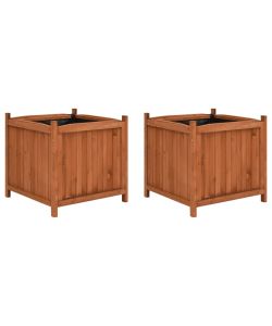 Fioriere Rialzate 2 pz 50x50x50 cm in Legno di Abete
