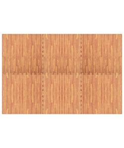 Tappetino a Incastro 6 pz Venature Legno 2,16 mq Schiuma EVA