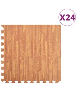 Tappetino a Incastro 24 pz Venature Legno 8,64? Schiuma EVA