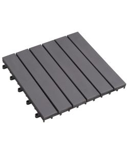 Pannelli Decking 30 pz Grigio Slavato 30x30cm Massello d'Acacia 3054433