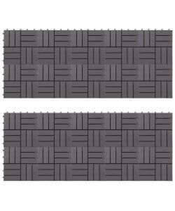 Pannelli Decking 20 pz Grigio Slavato 30x30cm Massello d'Acacia 3054434