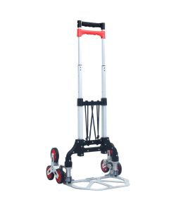  Carrello per Scale Pieghevole 70 kg in Alluminio Argento