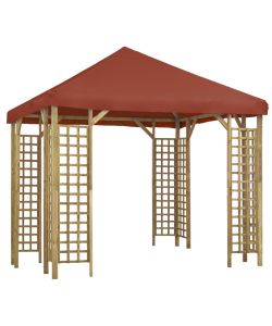 Gazebo 3x3 m Terracotta