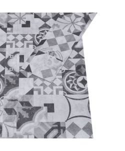 Listoni Pavimento in PVC 5,02 mq 2 mm Autodesivi Motivo Grigio