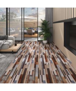 Listoni Pavimento PVC 5,02 mq 2 mm Autoadesivi Multicolore