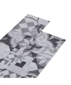 Listoni Pavimenti Non Autoadesivi PVC 5,26mq 2mm Motivo Grigio