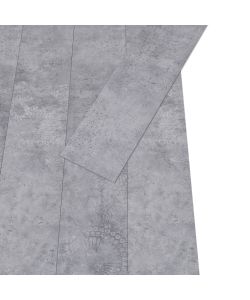 Listoni Pavimento in PVC 4,46 mq 3 mm Autodesivi Grigio Cemento