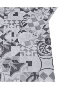 Listoni Pavimento in PVC 4,46 mq 3 mm Autodesivi Motivo Grigio