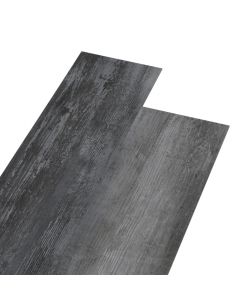 Listoni Pavimento in PVC 4,46 mq 3 mm Autodesivi Grigio Lucido