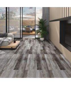 Listoni Pavimento in PVC 4,46 mq 3 mm Autodesivi Legno a Strisce