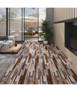 Listoni Pavimento in PVC 4,46 mq 3 mm Autodesivi Multicolore