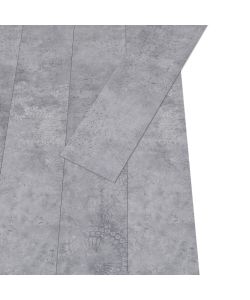 Listoni Pavimenti Non Autoadesivi PVC 4,46mq 3mm Grigio Cemento
