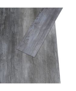 Listoni Pavimenti Non Autoadesivi PVC 4,46 mq 3mm Grigio Lucido