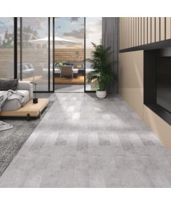 Listoni Pavimento PVC 5,02 mq 2 mm Autoadesivi Grigio Terra