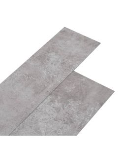 Listoni Pavimento PVC 5,02 mq 2 mm Autoadesivi Grigio Terra
