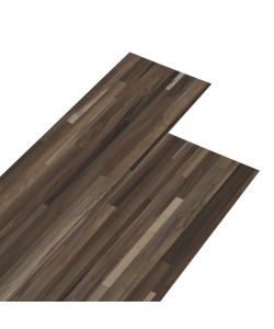 Listoni Pavimento PVC 5,02 mq 2mm Autoadesivi Marrone a Strisce