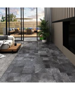 Listoni Pavimento PVC Autoadesivi 5,11 mq Venature Legno Grigio