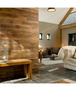 WallArt Pannelli Effetto Legno Rovere Stagionato Marrone Bruciato