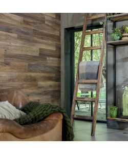 WallArt Pannelli Effetto Legno Rovere Stagionato Marrone Bruciato