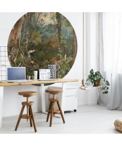 WallArt Carta da Parati Circolare In the Jungle 142,5 cm