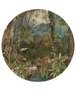 WallArt Carta da Parati Circolare In the Jungle 142,5 cm