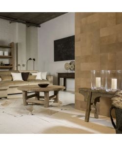 WallArt Piastrelle in Pelle Nathan Vintage Marroni 16 pz