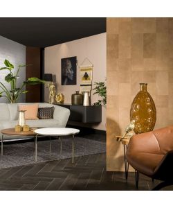 WallArt Piastrelle in Pelle Lugard Marrone Vintage 32 pz