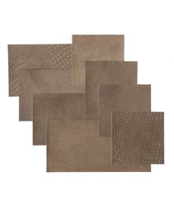 WallArt Piastrelle in Pelle Wyndham Marrone Ruvido 32 pz