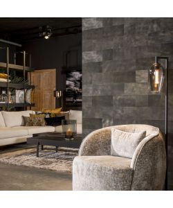 WallArt Piastrelle in Pelle Bonham Nero in Due Tonalit 32 pz