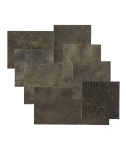 WallArt Piastrelle in Pelle Bonham Nero in Due Tonalit 32 pz