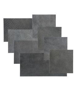 WallArt Piastrelle in Pelle Bowen Grigio Ombra 32 pz