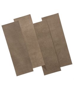 WallArt Piastrelle in Pelle Belcher Marrone Ruvido 16 pz