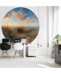WallArt Carta da Parati Circolare Beachlife 142,5 cm