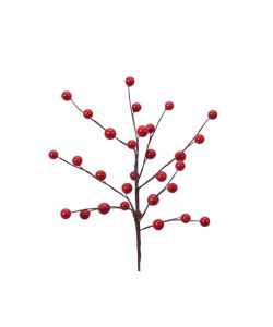 Decoris Ramo Natalizio Bacche Rosse in Gommapiuma - 3x15x26 cm
