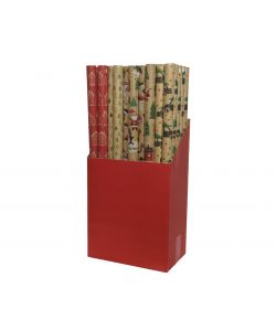 Carta regalo  rot.70x200 cm decorazione  assortiti colori rosso colori vari