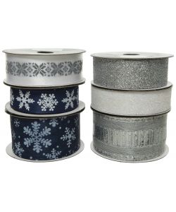 Ribbon misure assortite colore blu-silver