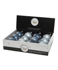 Decoris Sfera di Natale Infrangibile - Decoro Fiocco di Neve - 8 cm