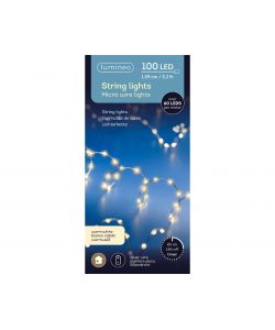Lumineo Ghirlanda 100 Micro-LED Luce Bianca Calda - 159 cm